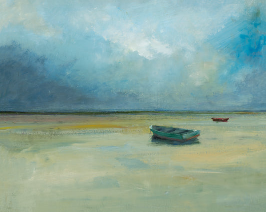 Turquoise Rowboat 24" x 30"