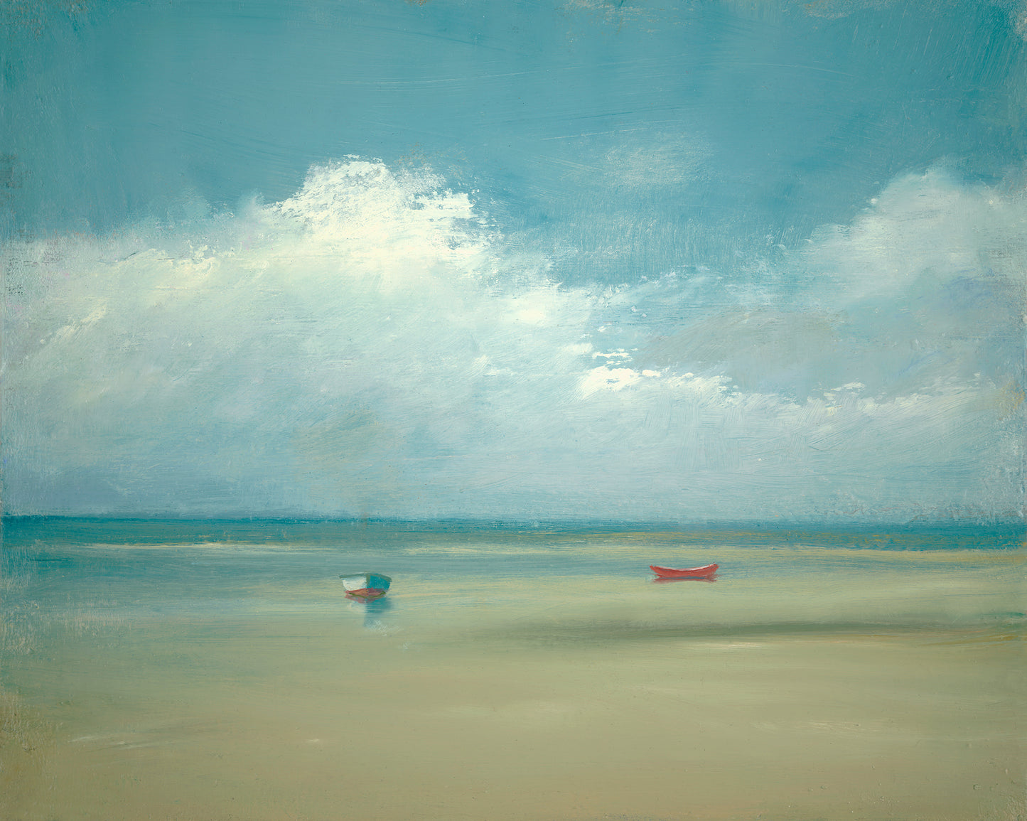 Two Boats At Low Tide 16" x 20"